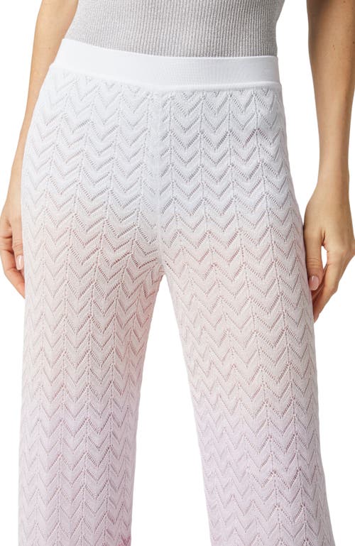 Missoni Straight Trousers In Gradient Chevron Viscose In Multi