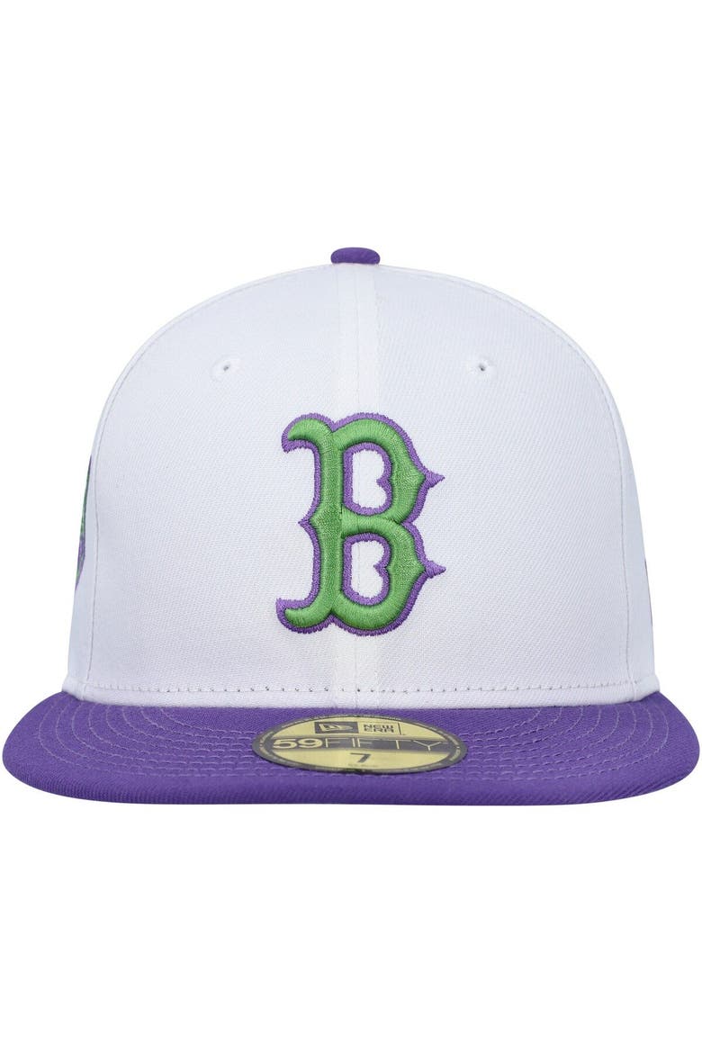 Men's New Era White Boston Red Sox  Side Patch 59FIFTY Fitted Hat, Alternate, color, White