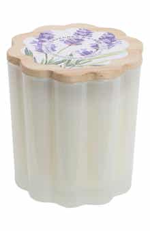 PORTOFINO CANDLES Lavender & Linen Milkglass Flower Candle