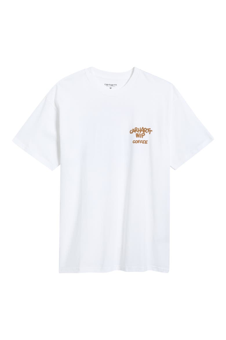 Coffee Break Organic Cotton Graphic T-Shirt, Alternate, color, WHITE