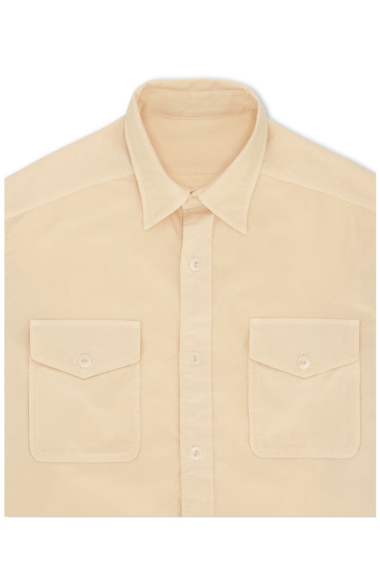 CPO Twill Cotton Overshirt, Alternate, color, MILK