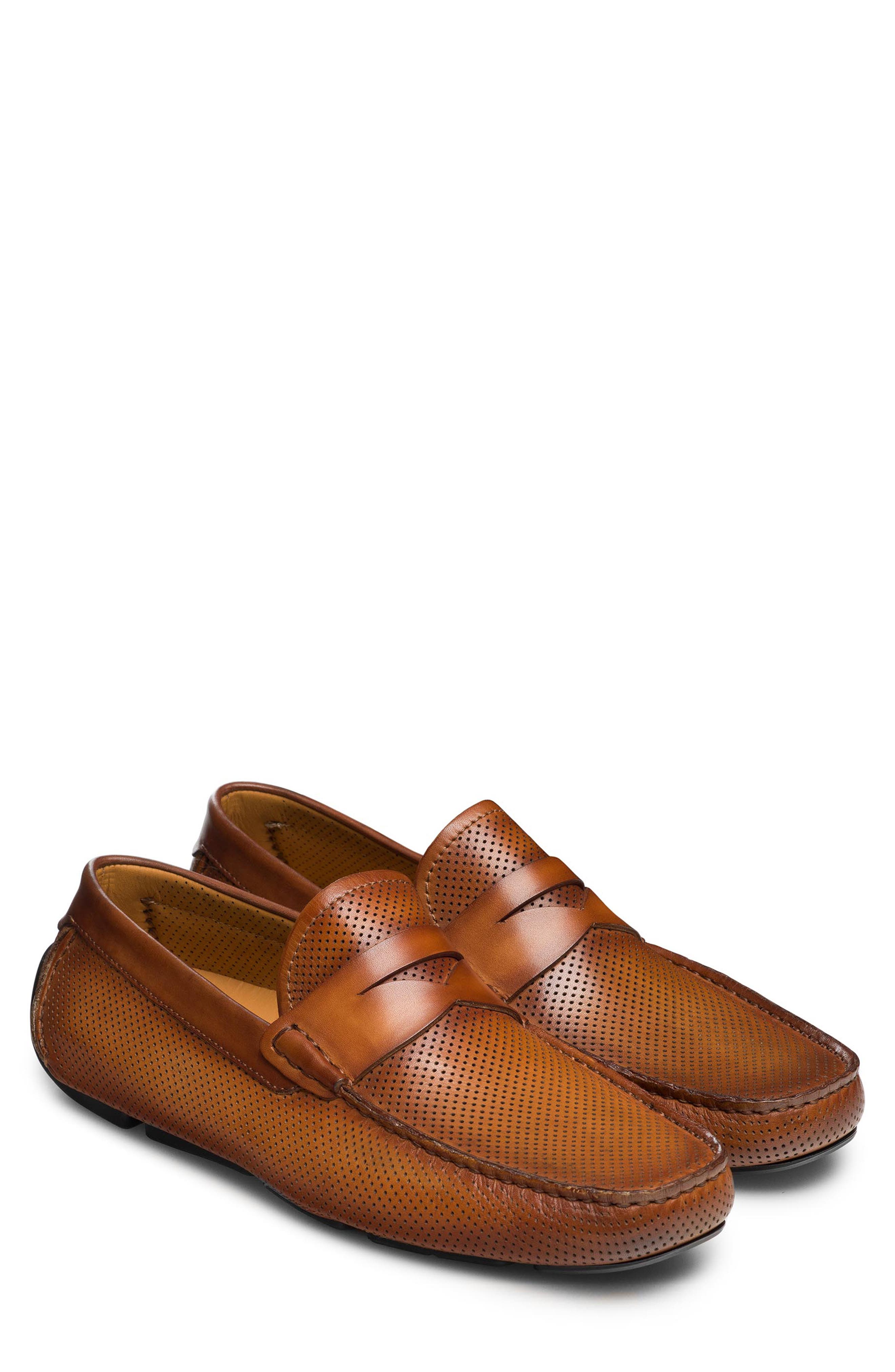 Magnanni Cole Perforated Loafer, Main, color, 