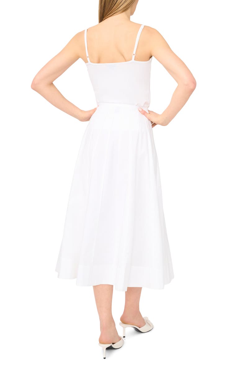 Halogen<sup>®</sup> Pintuck Cotton Midi Skirt, Alternate, color, Bright White