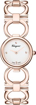 FERRAGAMO Double Gancini Bracelet Watch, 22.5mm