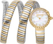 Just Cavalli Coiled Snake Bracelet Watch, 23mm