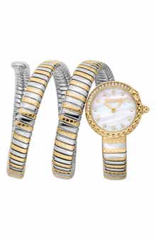 Just Cavalli Coiled Snake Bracelet Watch, 23mm