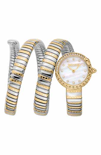Just Cavalli Coiled Snake Bracelet Watch, 23mm