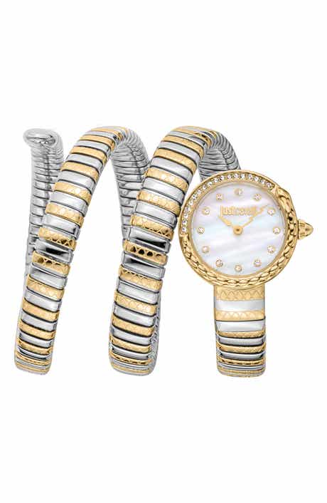 Just Cavalli Coiled Snake Bracelet Watch, 23mm