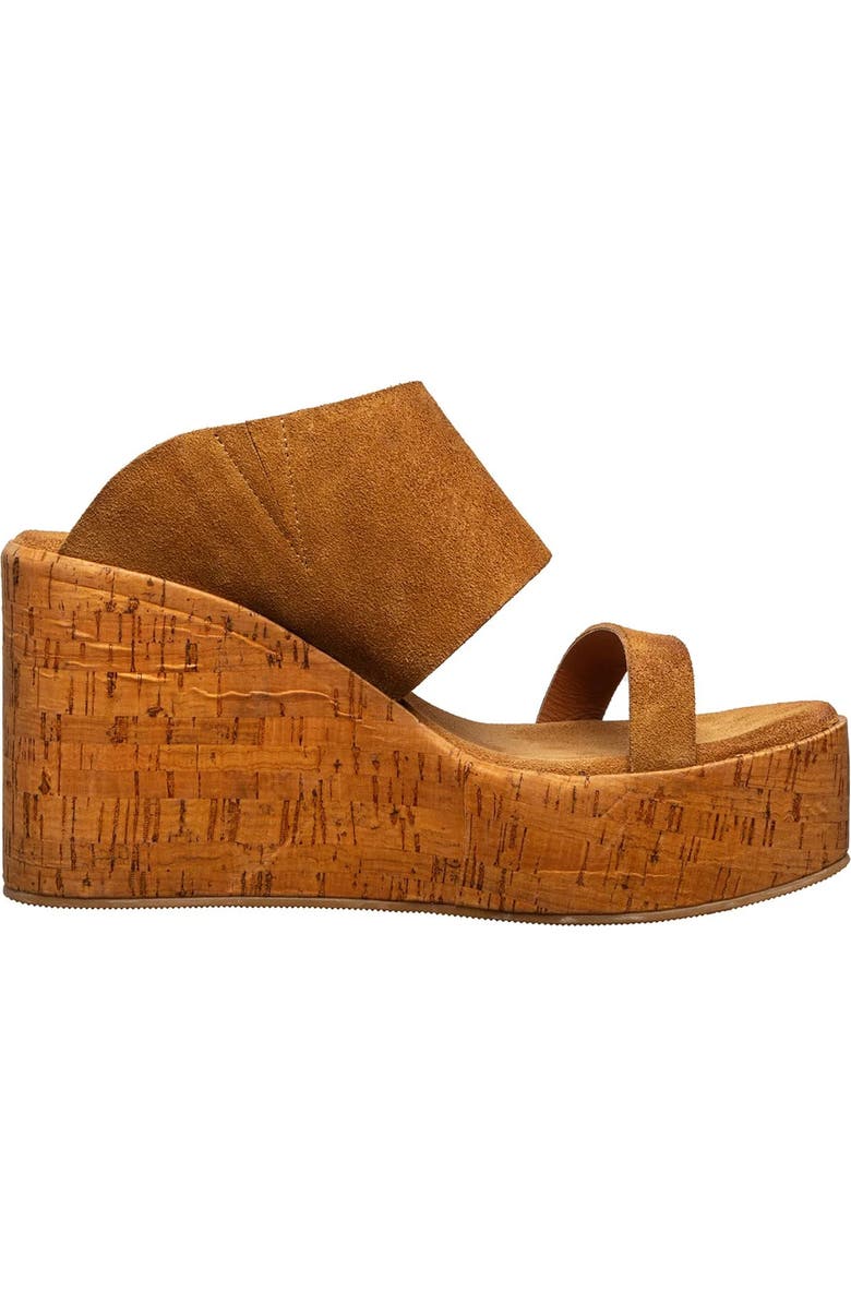 ANTELOPE Aurora Platform Wedge Sandal, Alternate, color, Cognac