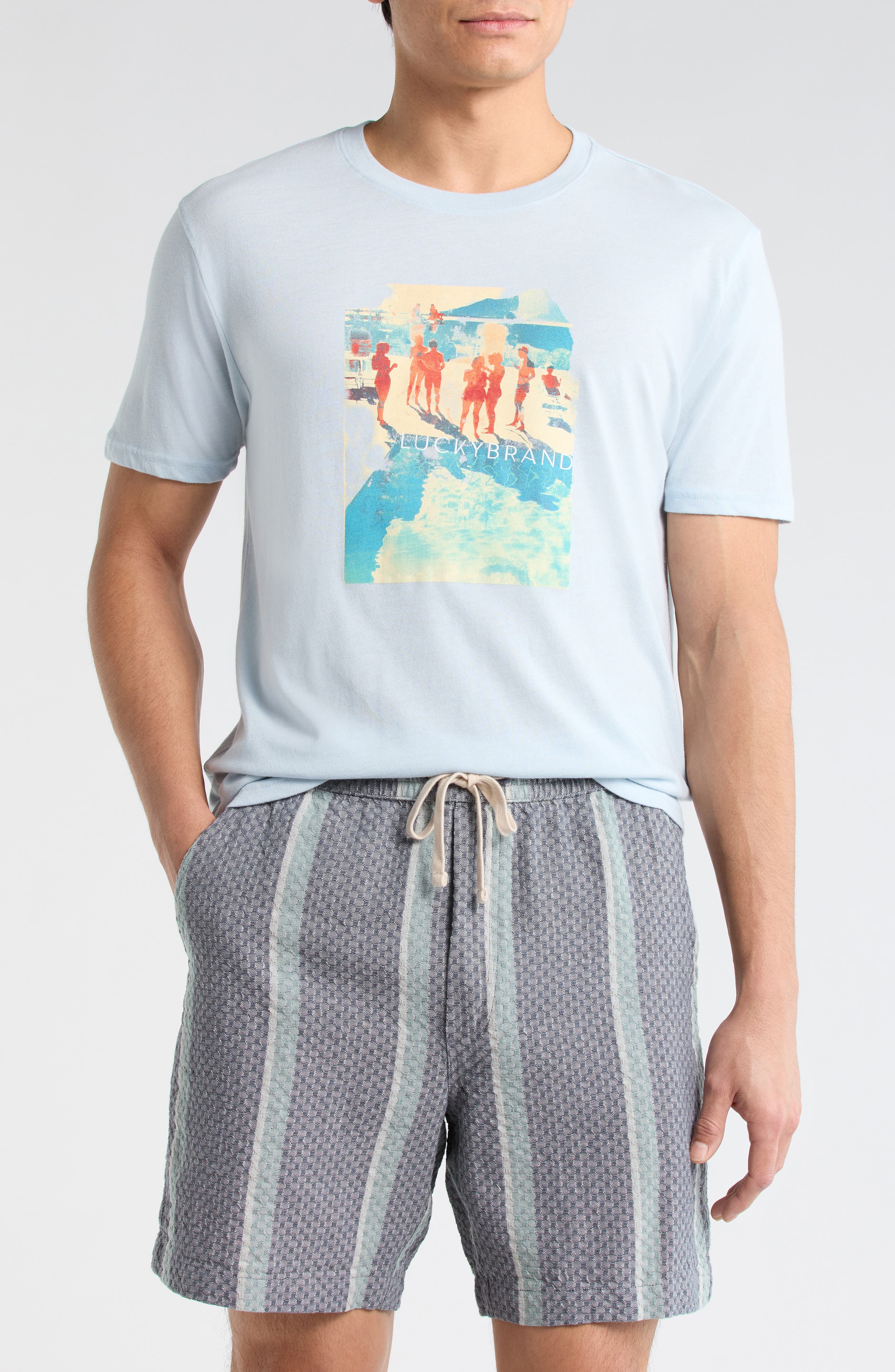 Lucky Brand Swimming Pool Graphic T-Shirt