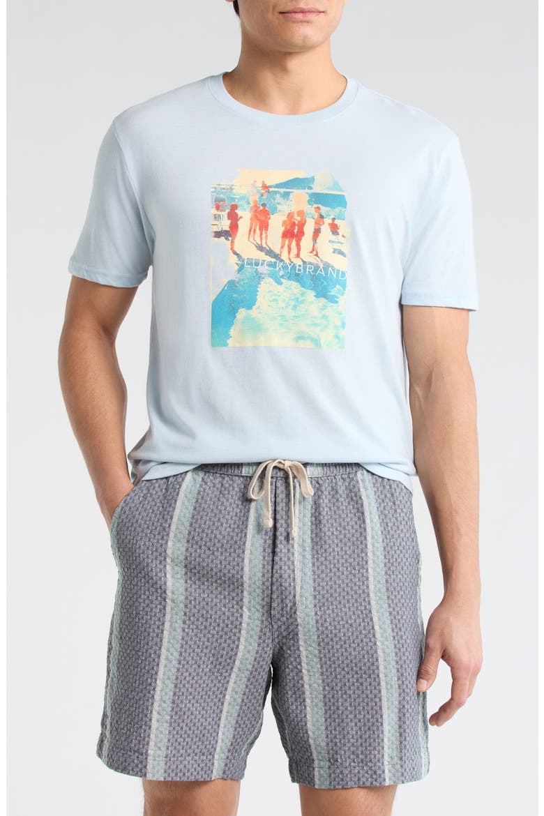 Swimming Pool Graphic T-Shirt, Main, color, CELESTIAL BLUE