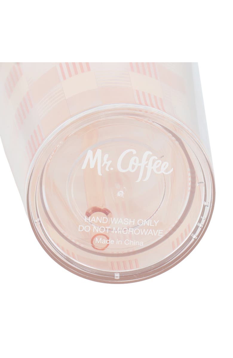 Mr. Coffee Modern Euphoria 4 Piece 23 Ounce Plastic Tumbler with Straw and Lid Set, Alternate, color, Clear