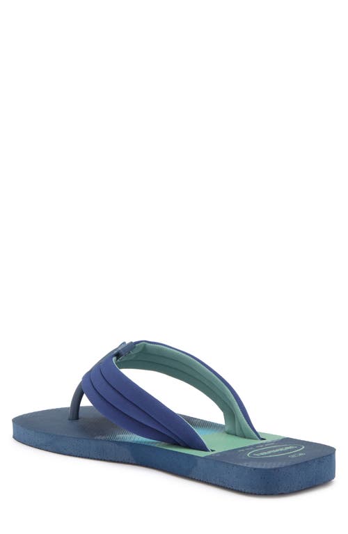 Havaianas Print Flip Flop In Indigo Blue