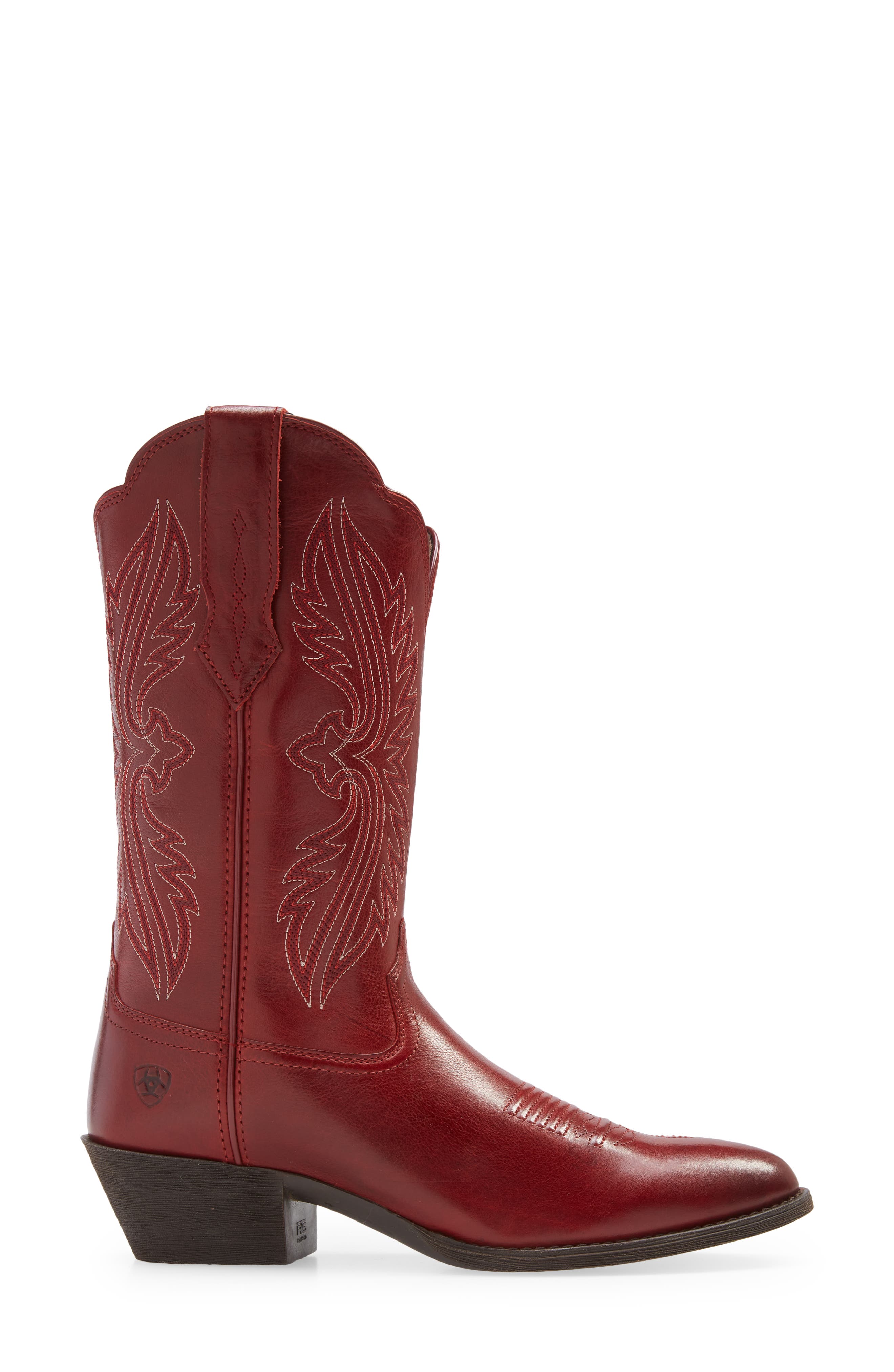 Ariat Heritage Toe Stretch Leather Western Boot, Alternate, color, Rosy Red
