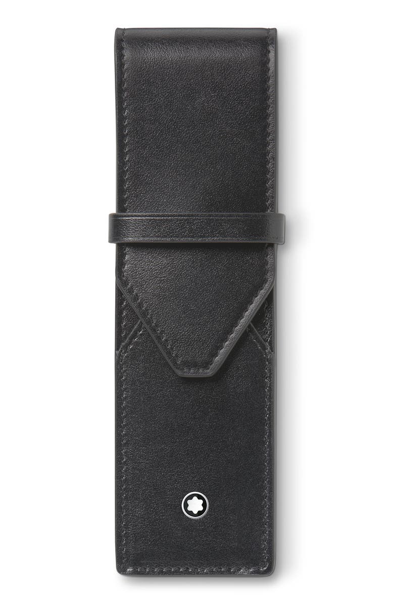 Montblanc Meisterstück Two-Pen Sleeve, Main, color, Black