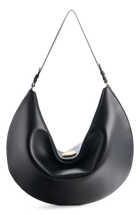 Le Sac Crescent Leather Hobo Bag