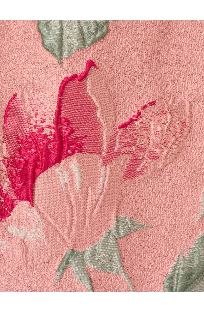 Adrianna Papell Floral Jacquard Off the Shoulder A-Line Dress, Alternate, color,