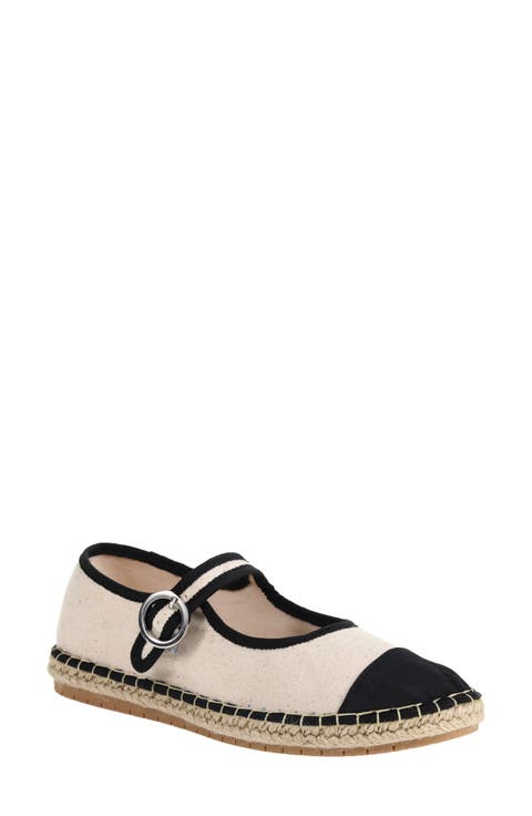 Palomaa Espadrille Mary Jane Cap Toe Flat