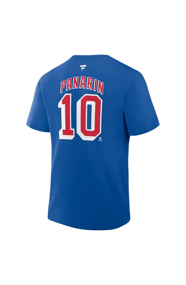 FANATICS Men's Fanatics Artemi Panarin Blue New York Rangers Authentic Stack Name & Number T-Shirt, Alternate, color, Blue