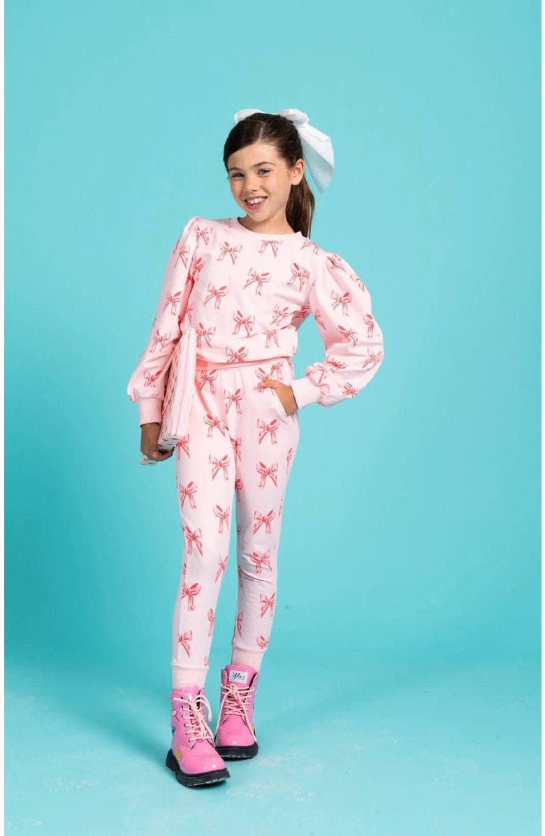 Lola + The Boys Ribbon Puff Sleeve Set, Alternate, color, 