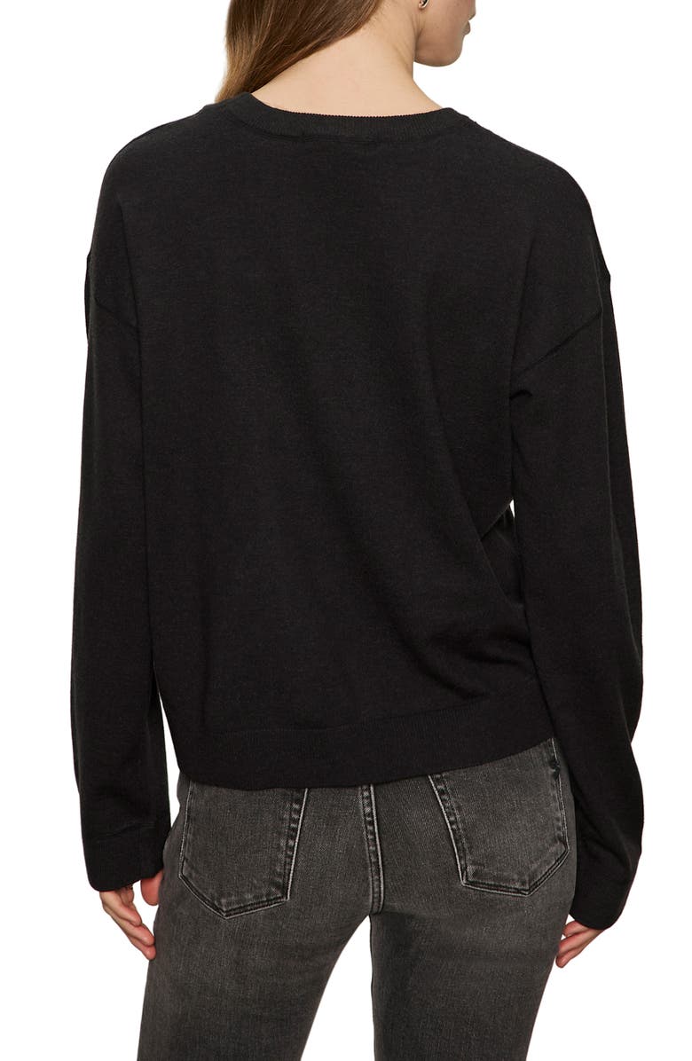 Sanctuary Crewneck Sweater, Alternate, color, Black