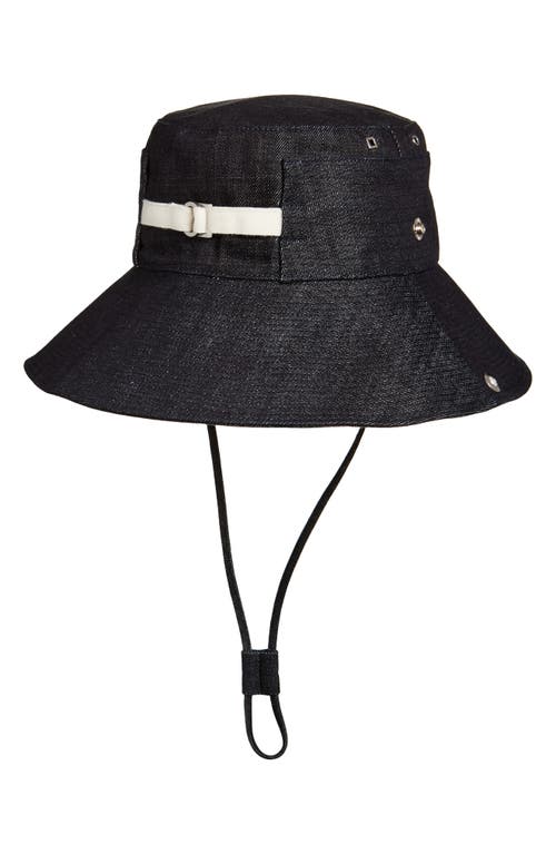 Jacquemus Le Bob De-nîmes Denim Bucket Hat In Navy 380