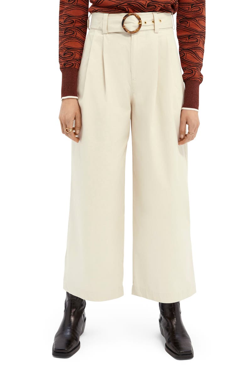 Scotch & Soda Belted Wide Leg Pants, Main, color,