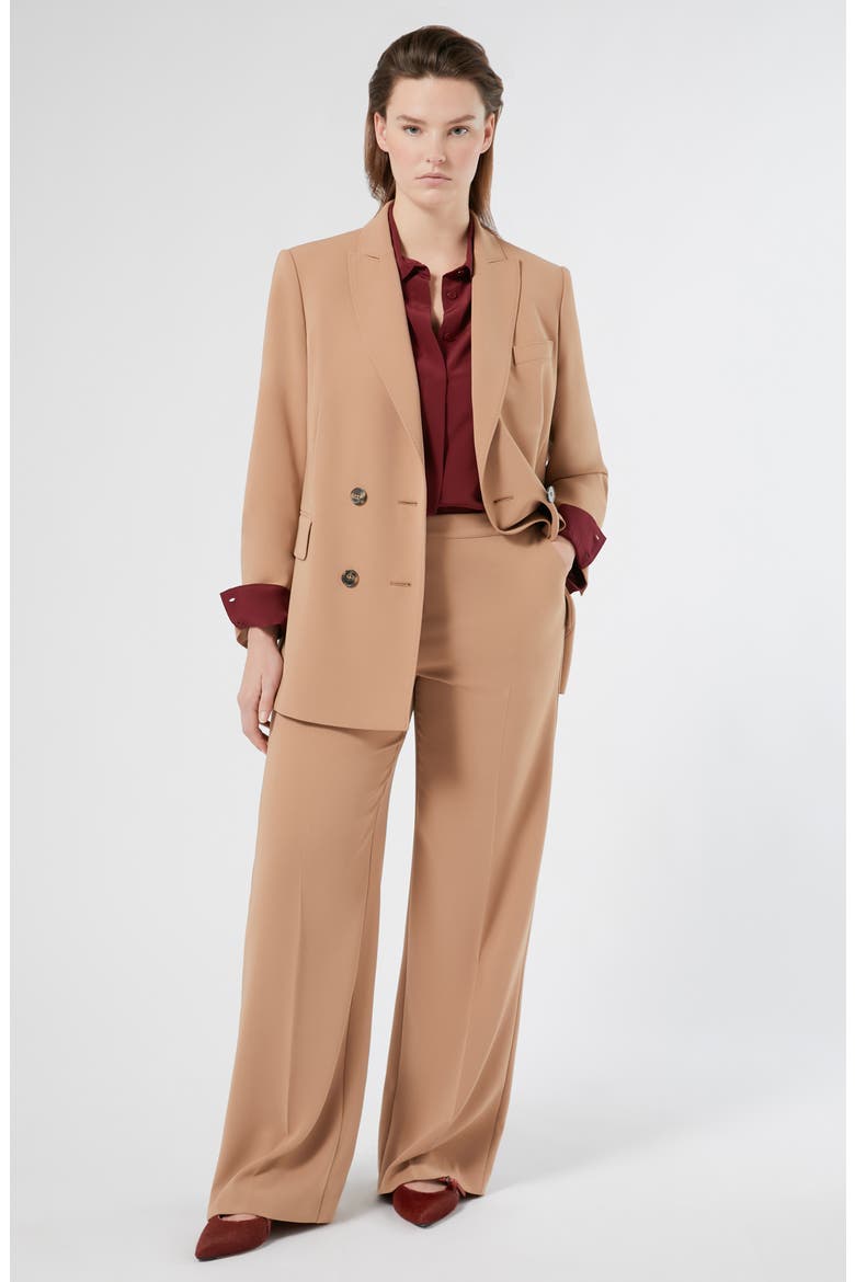 Fox Double Breasted Jacket, Alternate, color, CAMEL