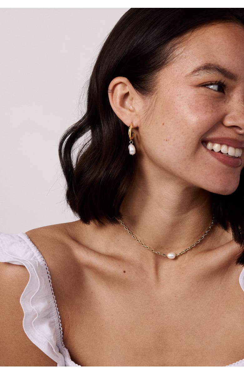 Electric Picks Paradise Pearl Necklace, Alternate, color, Gold