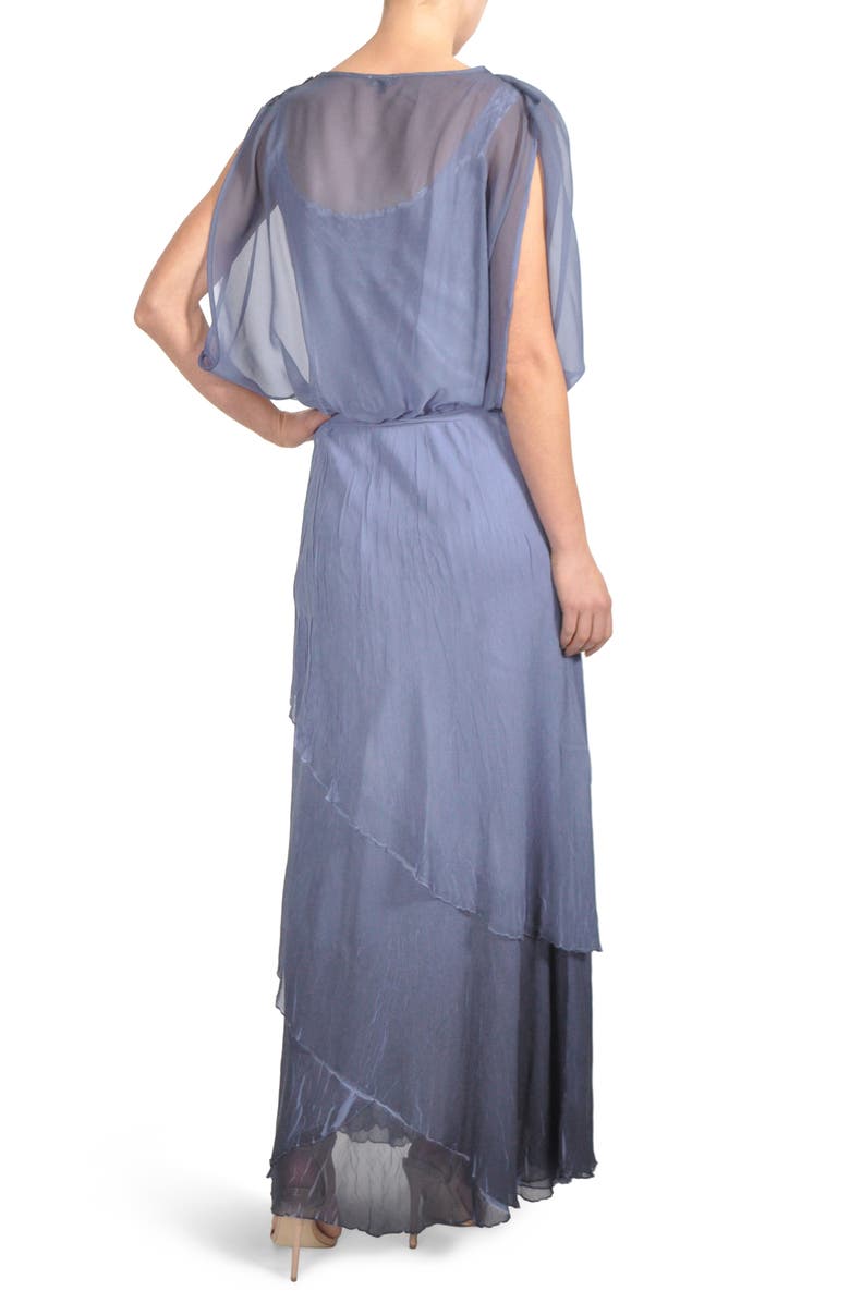 Komarov Ombré Tiered Skirt Blouson Gown, Alternate, color, 