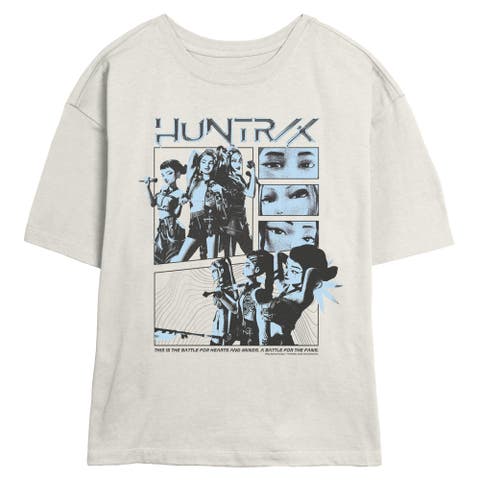 Junior's Huntrix A Battle For The Fans Short Sleeve Skimmer T-Shirt