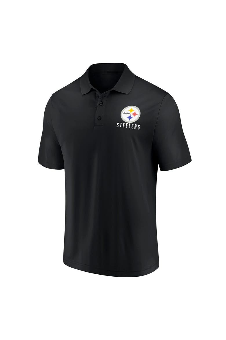 Men's Fanatics  Black Pittsburgh Steelers Lockup Polo, Alternate, color, Black