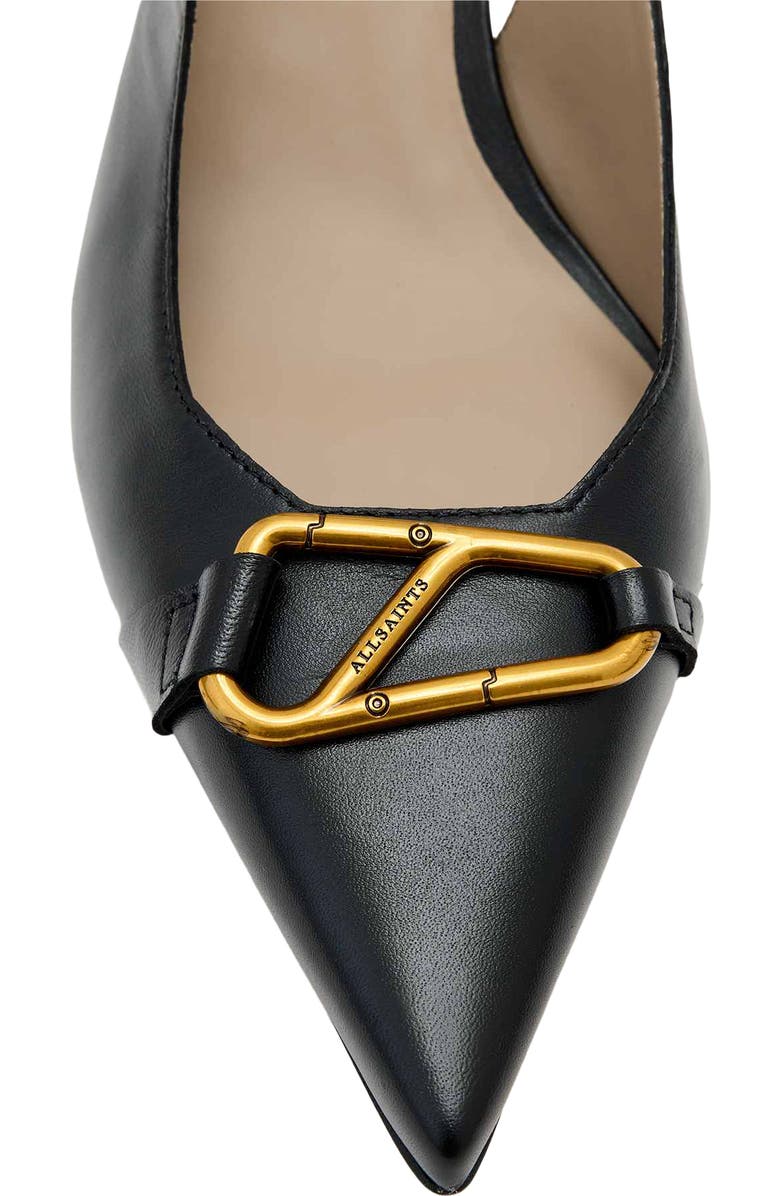 AllSaints Hera Pointed Toe Slingback Pump, Alternate, color, Black