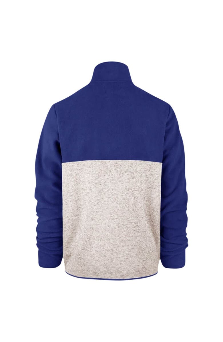 '47 Men's '47 Royal/Cream Los Angeles Rams Colorblock Kodiak Half-Zip Jacket, Alternate, color, Royal