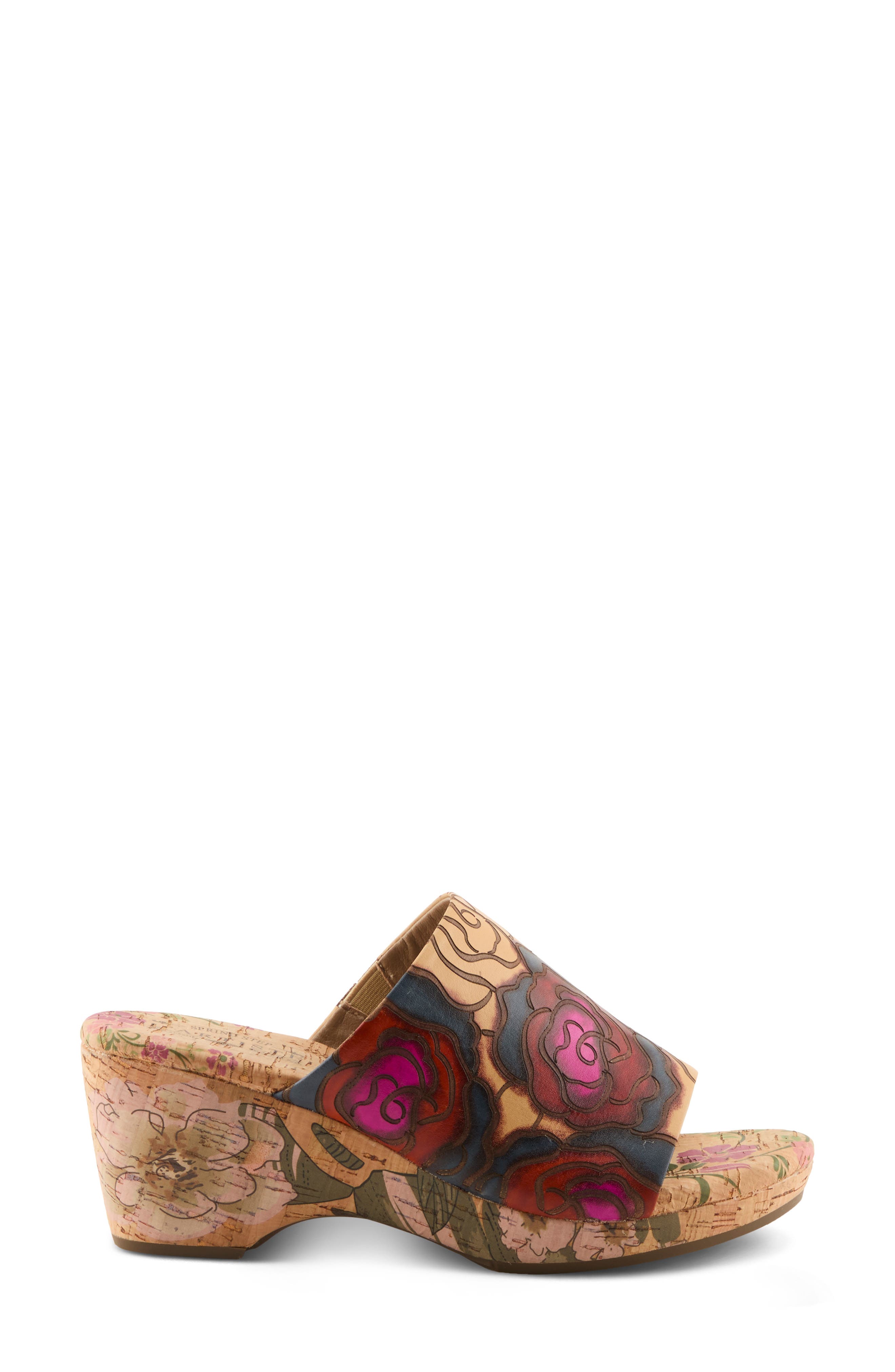 L'Artiste by Spring Step Niceneasy Platform Slide Sandal, Alternate, color, Tan Multi