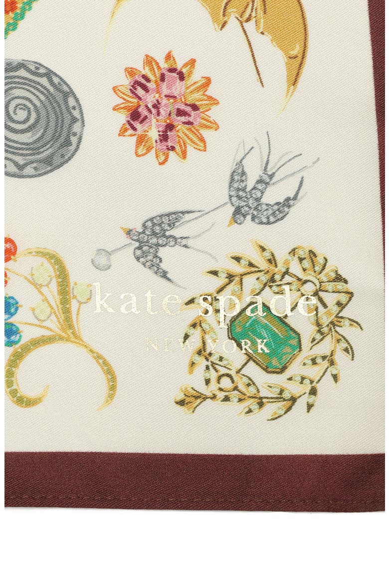 Brooch Collection Silk Bandana Scarf, Alternate, color, MULTI