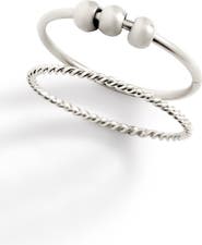 Mint & Lily Dainty Stackable Beaded Fidget Set Ring