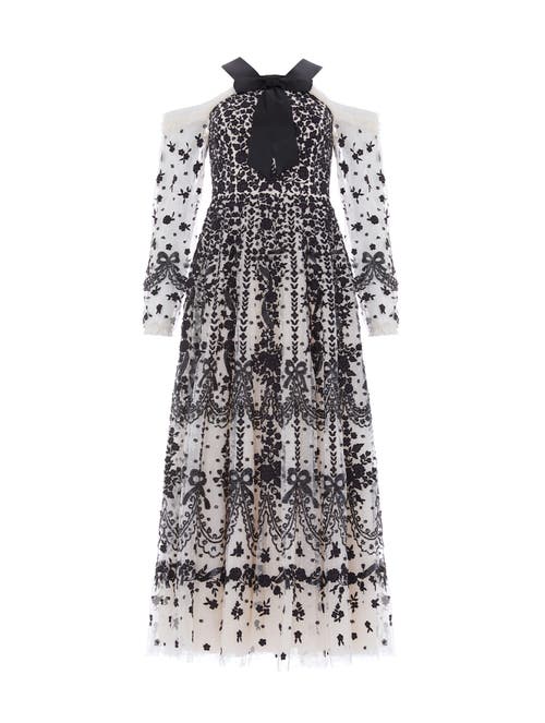 Needle & Thread Adeline Off-shoulder Ankle Gown In Multi