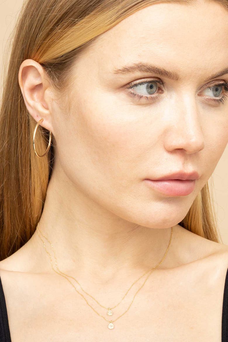 14K Gold Sicily Hoops Earrings, Alternate, color, Yellow Gold