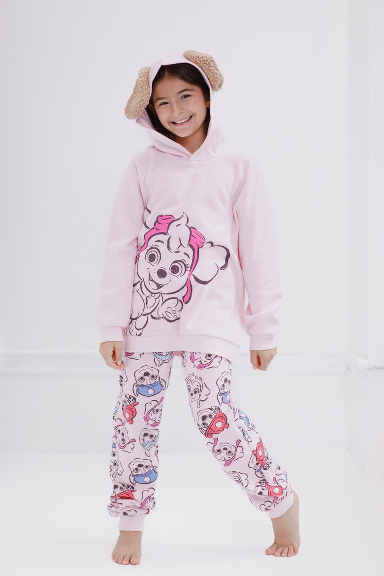 Fleece Hoodie and Jogger Set, Alternate, color, Light Pink Skye