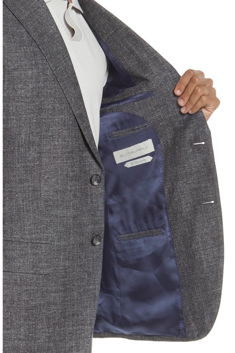 Lazio Slim Fit Wool Blend Suit, Alternate, color, DARK GREY