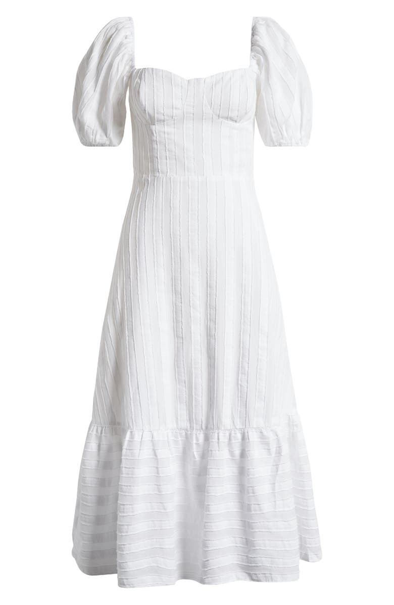 Mila Mae Bubble Sleeve Midi Dress, Alternate, color,