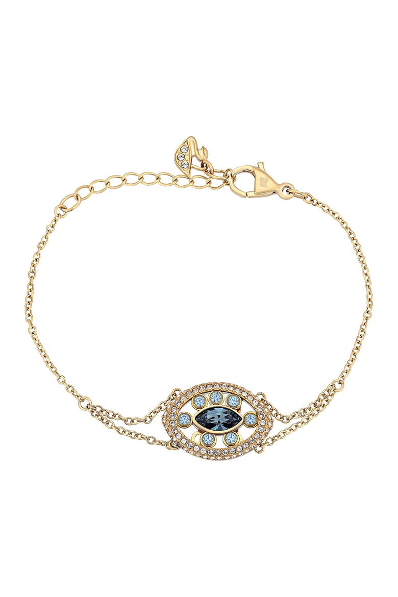Admiration Swarovski Crystal Pendant Bracelet, Main, color, GOLD