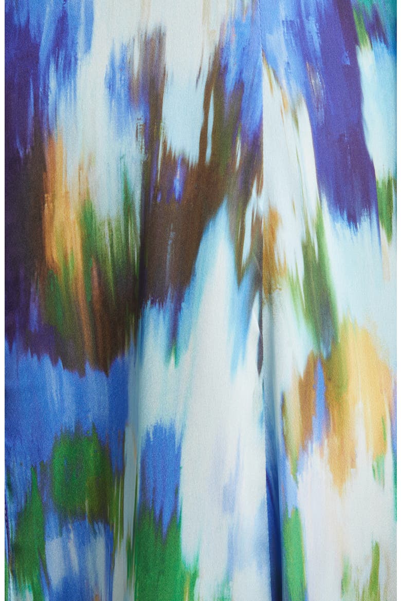 Watercolor Shirtdress, Alternate, color, SATN SKY/ MUL