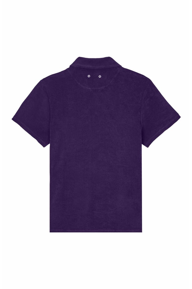 Men's Solid Organic Terry Short Sleeve Shirt, Alternate, color, MINUIT