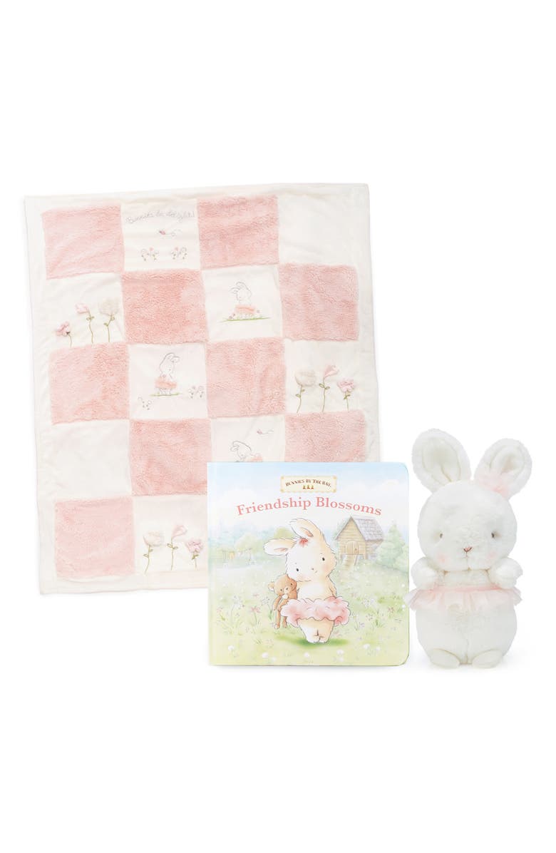 Bunnies by the Bay Tutu Delight Quilt, Board Book & Stuffed Animal Set, Main, color, 