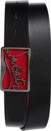 Christian Louboutin Ricky Logo Buckle Leather Belt