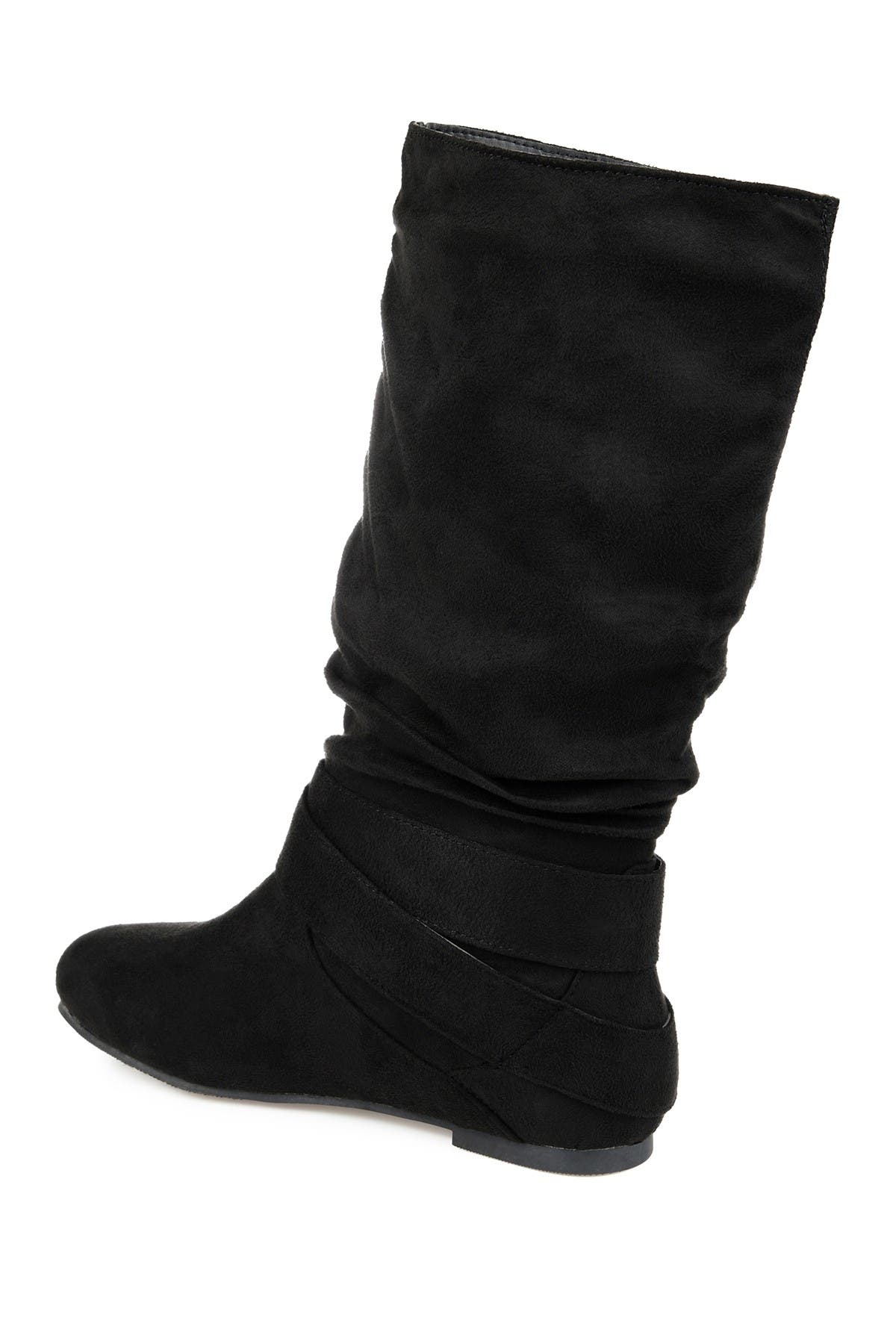 Journee Collection Shelley Buckle Slouchy Boot, Alternate, color, 