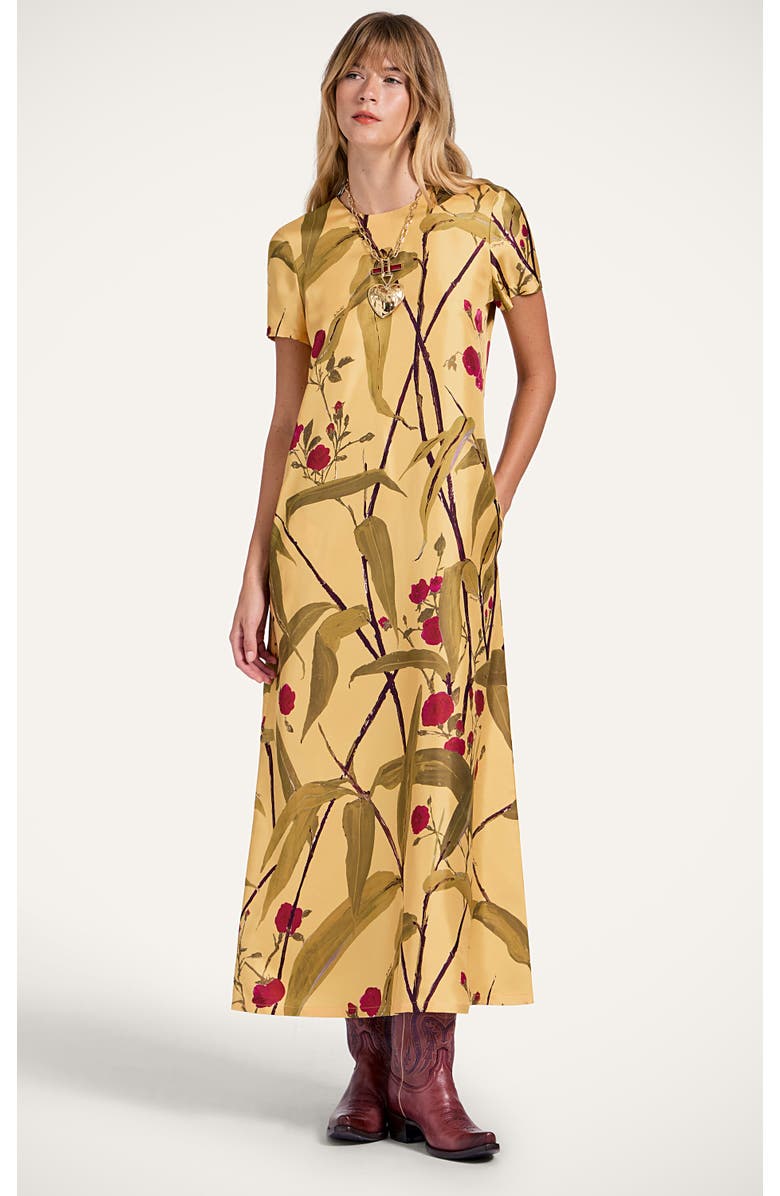 La DoubleJ Swing Dress, Main, color, Bamboo Yellow