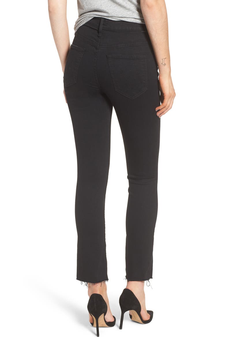 MOTHER The Insider High Waist Slit Ankle Bootcut Jeans, Alternate, color,